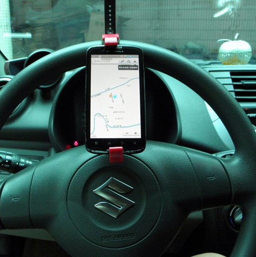 Multifunction Car phone holder steering wheel mobile Vehicle navigation holder Car GPS rest supplies Creative free shipping