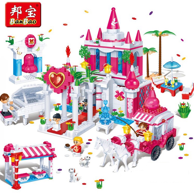 Educational blocks Hall of happiness 552PCS Enlighten Child DIY building sets Toys with lego Free Shipping&Wholesale;