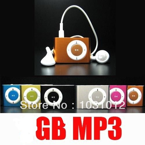 MINI Clip MP3 Player with card slot +Earphone +mini usb cable,Support top8GB MicroTF card free shipping