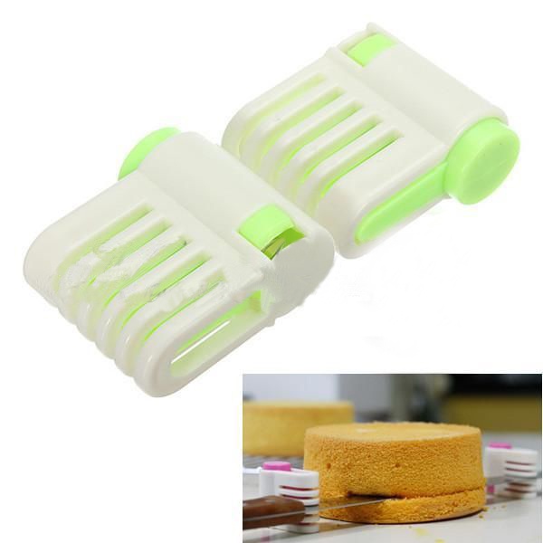 1Pair Free Shipping Hotsale DIY Kitchen Tool Leveller Fixator Cake Bread Layers Slicer Cutter