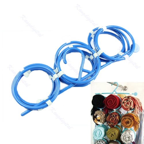 A96 Free Shipping Hanger Design Ring Slots Shawl Scarf Belt Closet Organizer Holder Hook Storage