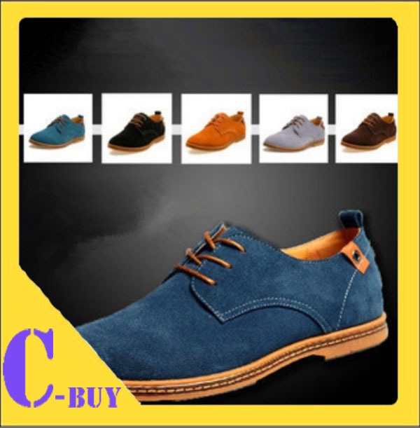 NEW 2014 Suede European style genuine leather Shoes Men's oxfords california casual Loafers, sneakers for Men Flats shoes,38-48
