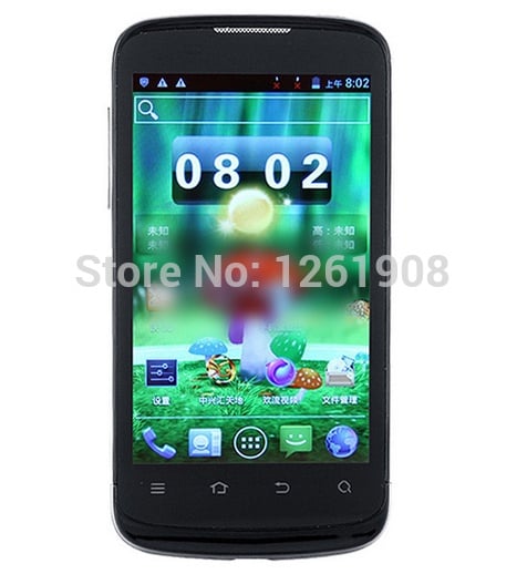 Original mobile phone ZTE V889M 4.0'' 800x480 MTK6577 Dual Core Android 4.0 512M/4G 5MP camera 1600mAh Dual SIM card with gift