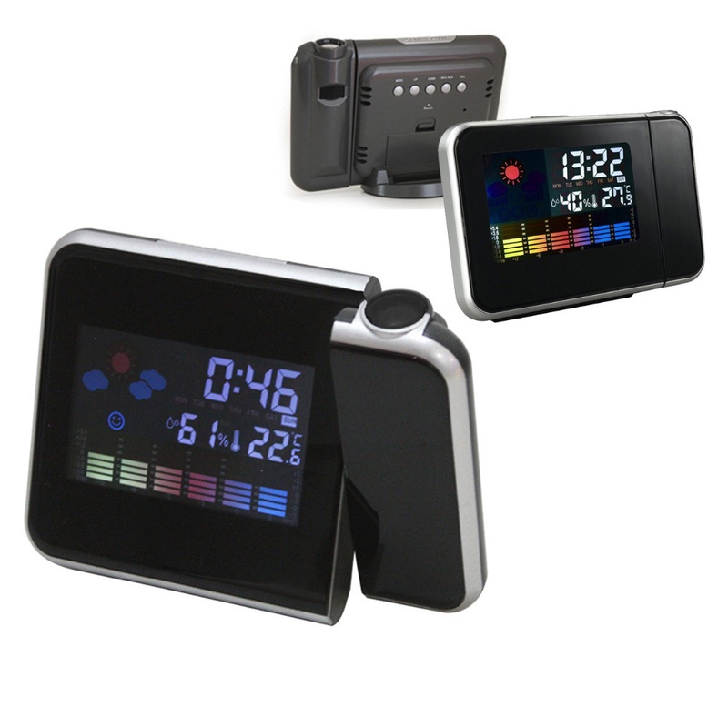 2014 New Color LED Backlight Digital Weather Projection Alarm Clock Weather Forecast Station SY0024-20#M1