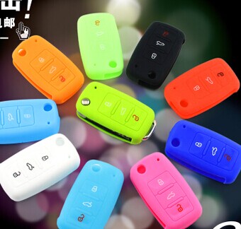 Volkswagen VW POLO Tiguan Passat B5 B6 B7 Golf MK6 EOS Scirocco Jetta MK5 MK6 Skoda Superb Octavia Fabia Silicone car key cover