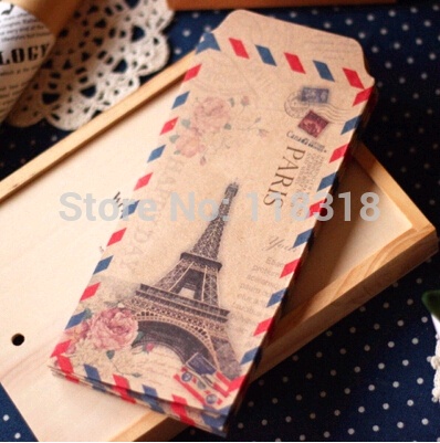 Min Order is $5,(8 Pcs/Lot) DIY Scrapbooking Paper European architecture Kraft Envelopes Vintage Wedding Colorful Gift Envelope