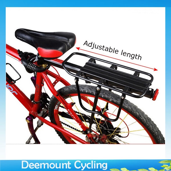 DEEMOUNT Mountain Bike MTB Bicycle Rear Carrier Rack Outdoor Sports Bycicle Cargo Rack Adjustable Aluminum Alloy Back Rack