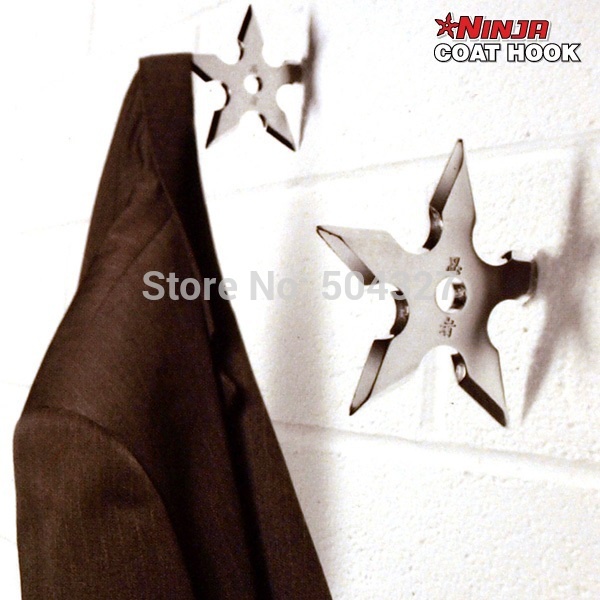 Free Shipping 1Piece Ninja Throwing Death Star Coat Hook / Ninja Star Coat Hook