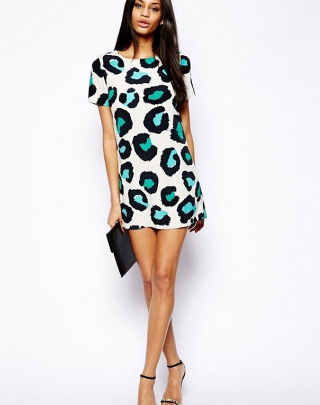 2014 New Arrival New Women Sexy Leopard Summer Casual Evening Party Mini Dress  Free Shipping&Wholesale;