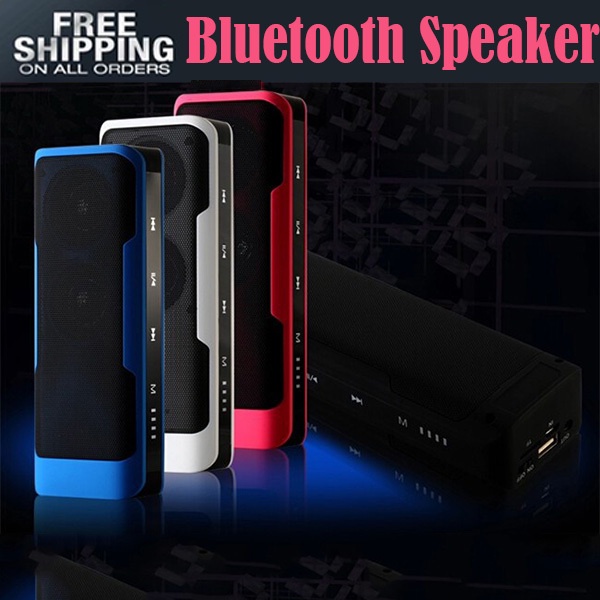 Free Shipping New Mini Portable 4000mAh Wireless Bluetooth Speaker Power Bank With MIC Computer Free Music Download MP3 Player