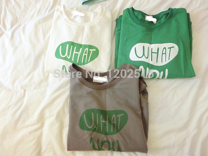 New 2014  Korea alphabetica hedging shirt 3-colors hoody