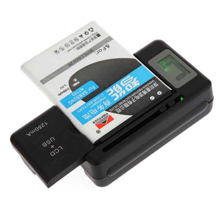 New YIBOYUAN Universal Battery Charger + USB-Port For Smartphone Battery Lucky