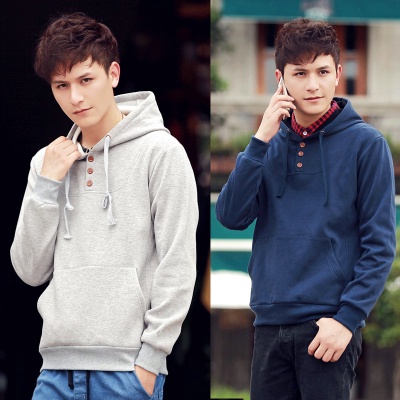 High Quality! Hot sale 2014 Autumn New Mens Hoodies casual with a hood sport jacket Fashion men's pure color coat