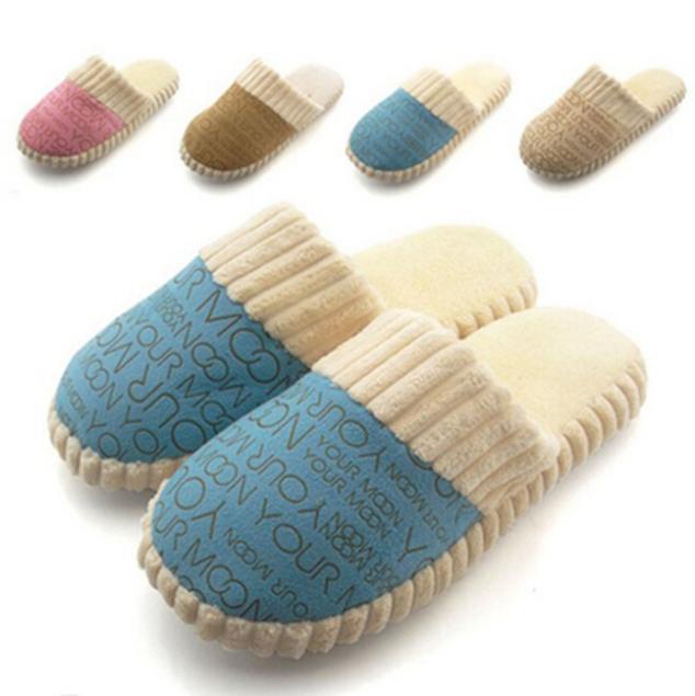 2015 New Autumn Winter Warm Spring Women Men Cotton padded Home Unisex Slippers Indoor Shoes Gift for Parents Family