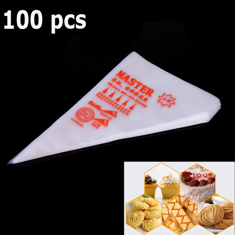 Hot Kitchen Accessories Disposable Cream Pastry Bag Cake Icing Piping Decorating Cooking Tool S size 100PCS