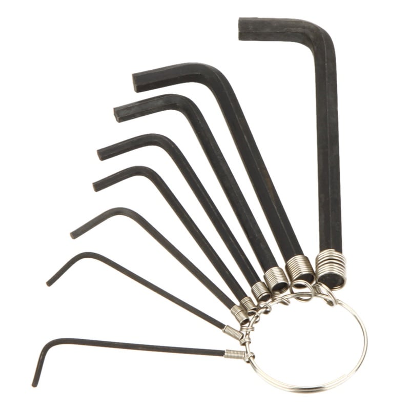 8 in 1 Durable Steel Cycling Wrench Hexagon Socket Head Screw Allen Wrench Bike Bicycle Reparing Hex Key Tool Set