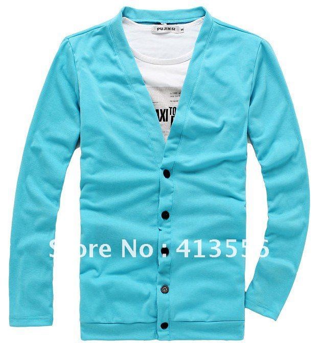 2014 free shipping 2013 autumn cardigan man V collar cultivate one's morality sweater ow473