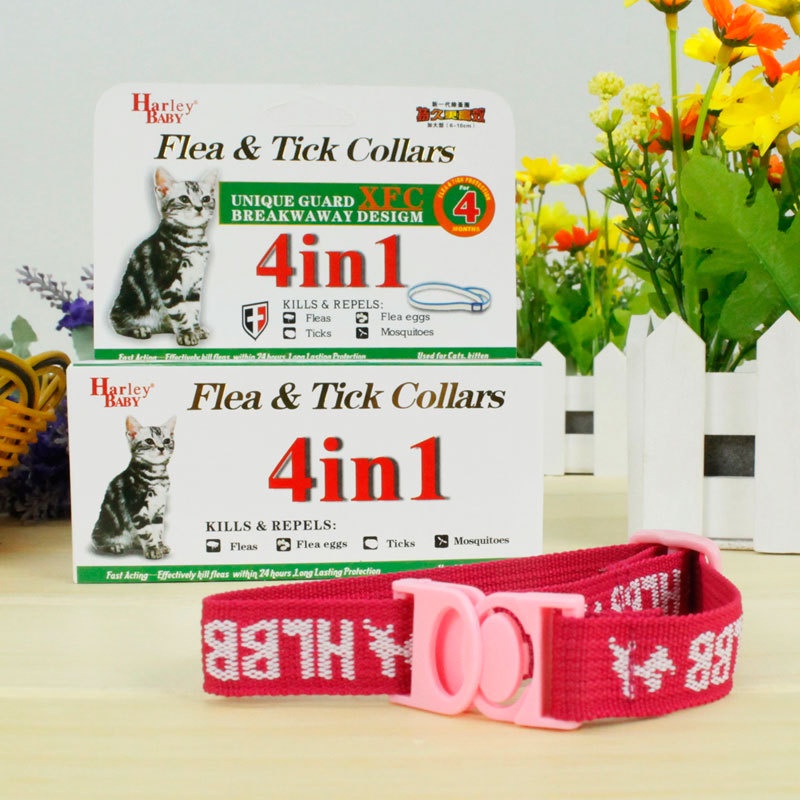 5pcs/lot Specials 4-Month Effective Anti Fleas& Ticks& Mosquitoes Collar Elimination Nylon Neck Strap for Cat (Without Packing)