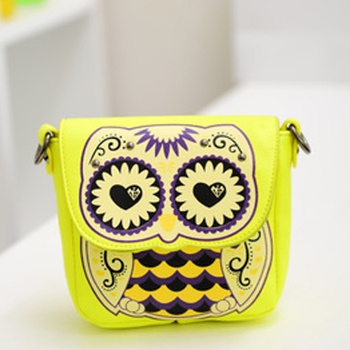 Woman Cute Owl Head Shoulder Crossbody Bag Mini Personalized Handbag