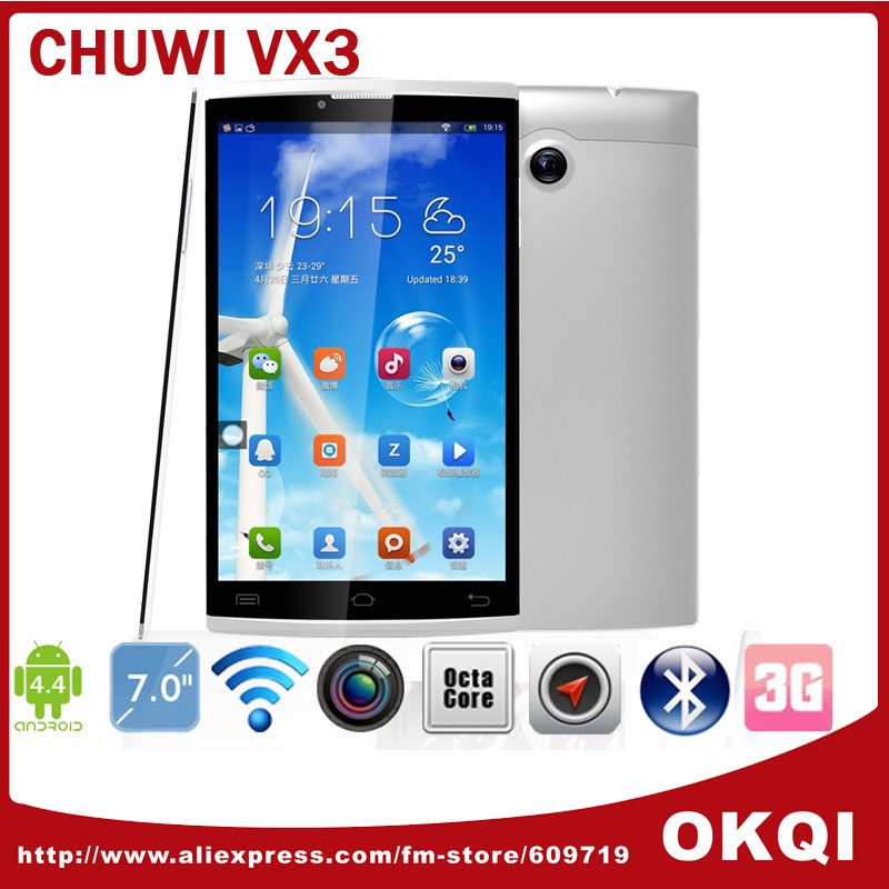 Chuwi VX3 Tablet PC 7 inch IPS Screen 1920*1200 Android 4.4 MTK6592 Octa Core 2GB/16GB Dual SIM for GSM/WCDMA