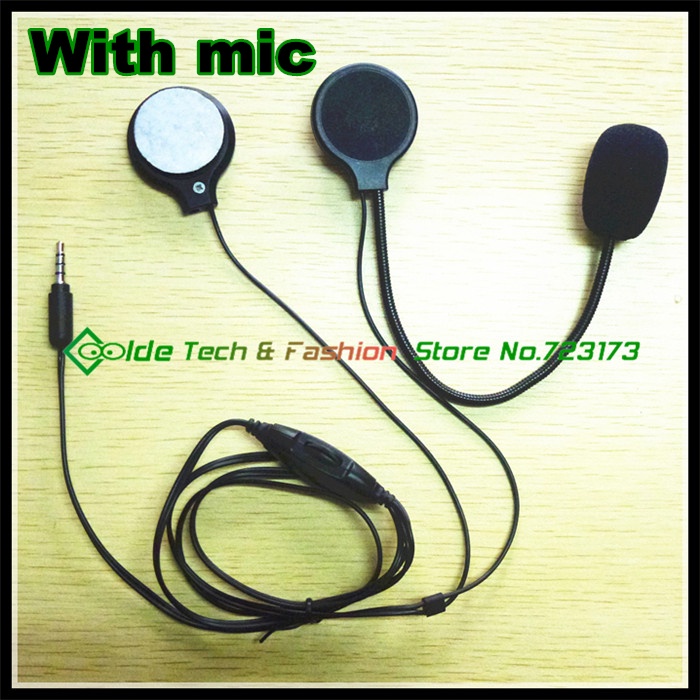 WIth Mic Microphone Motorcycle Helmet Stereo Speakers Earphone Headphone for Cellphone Mobilephone MP3 MP4 GPS  Wholesale