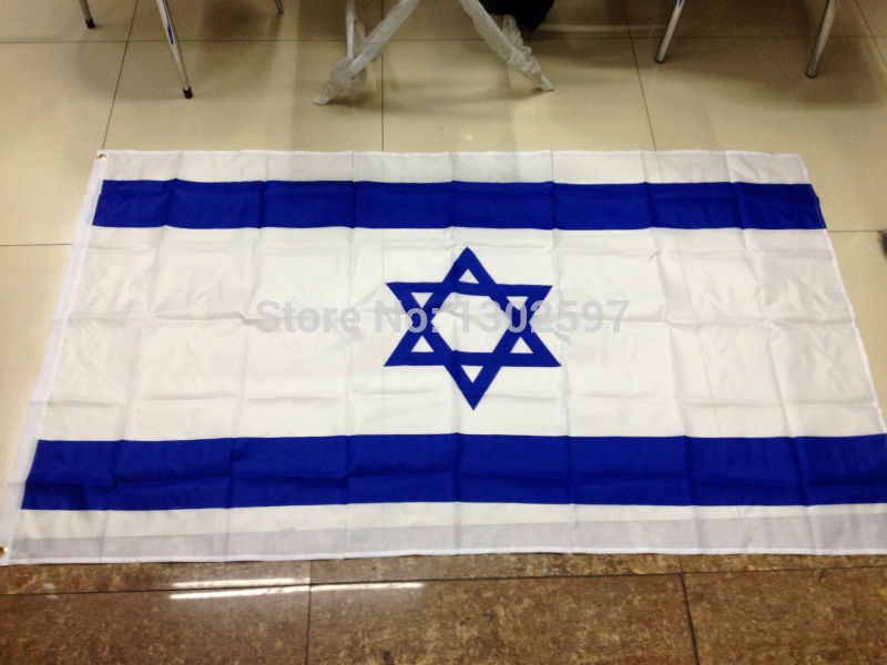 Free Shipping 90*150cm Hanging Israel National Flag Office/Activity/parade/Festival/worldcup/Home Decoration 2014 New fashion