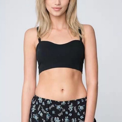 ST2287 New Fashion Ladies' Elegant black white short blouses camis sexy backless Suspenders corsage casual slim brand design top