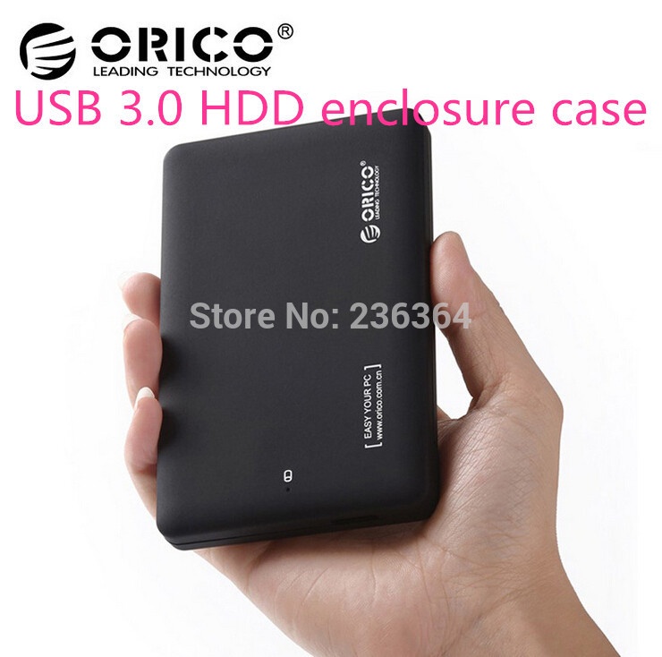 Top quality Orico 2599US3 USB 3.0 SATA 2.5 inch HD HDD Hard Disk Drive Enclosure External Case Box Free shipping &wholesale;