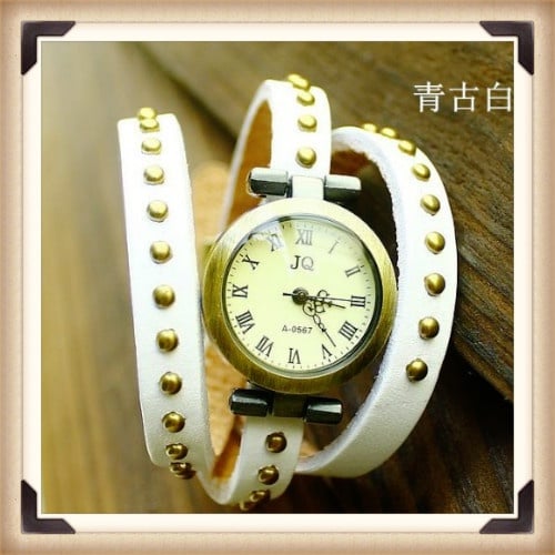 Watch Promotion Retro Roman Style Genuine Cow Leather Watch Fashion Punk Watches Women 100% Excellent Quality Free Shipping