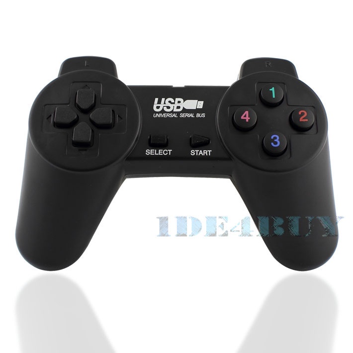 Wholesale New Wired USB 2.0 10 keys Game Controller Joystick Gamepad For PC Computer Black 1PC/LOT Free Ship