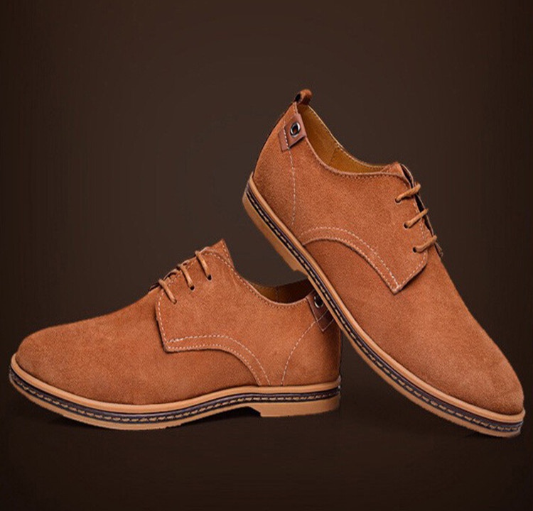 Free shipping men dress shoes Suede genuine leather oxfords california casual shoes men sneakers 38-46 Big Size European style