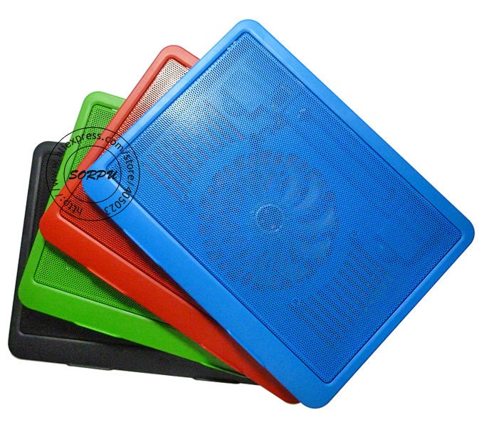 Ultra-thin USB Notebook Cooler Laptop Cooling Pad, Powerful Cooling Performance, With LED Blue Light, 365g Only