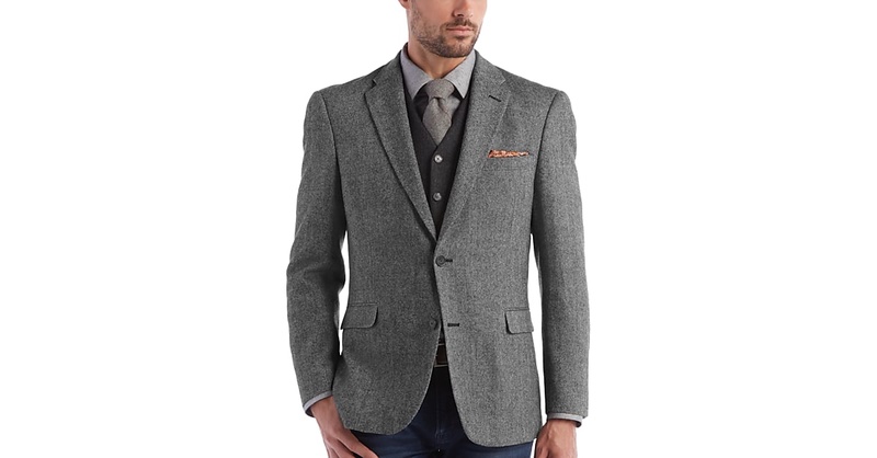 Tommy Hilfiger Black & White Tweed Slim Fit Sport Coat