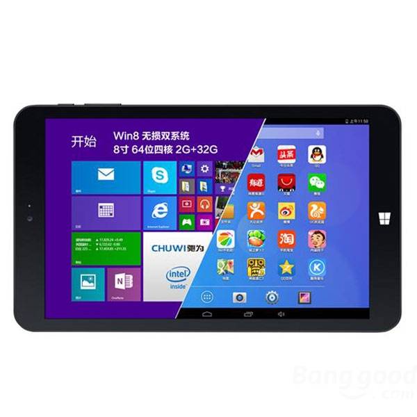 Chuwi Vi8 Super Z3735F Quad Core 1.83GHz 8 Inch Dual Boot Tablet