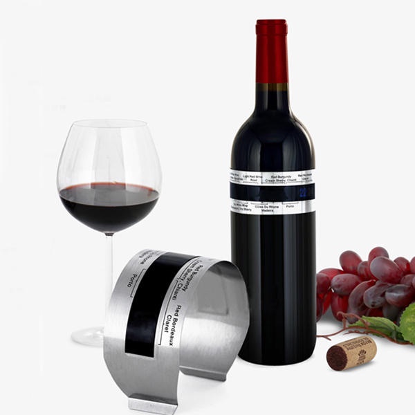 LCD Stainless Steel Wine Bracelet Thermometer Creative Wine Thermometer
