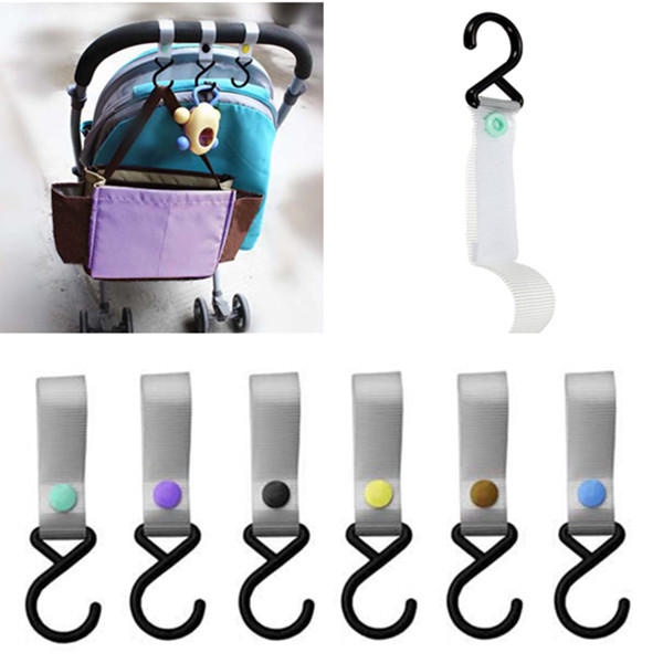 Baby Children Pushchair Stroller Magic Tape Strap Hook Hanger