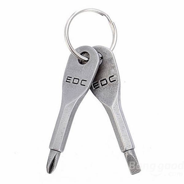 EDC Portable Phillips and Slotted Screwdriver Keychain Tool