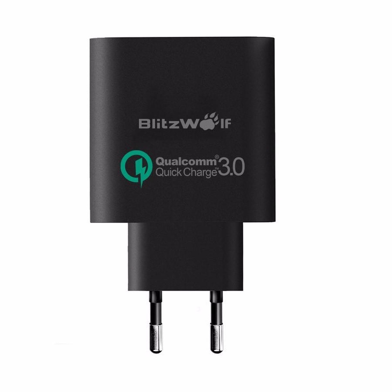 [Qualcomm Certified] BlitzWolf™ Quick Charge 3.0 USB EU Wall Charger 24W 5V/2.5A 9V/2A 12V/1.5A Output Adapter