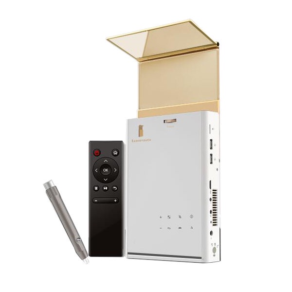 Lasertouch Projector Android 4.4 Quad-core 2G/16G for Meetings 3D Movies Immersive Gaming & Interactive Ads