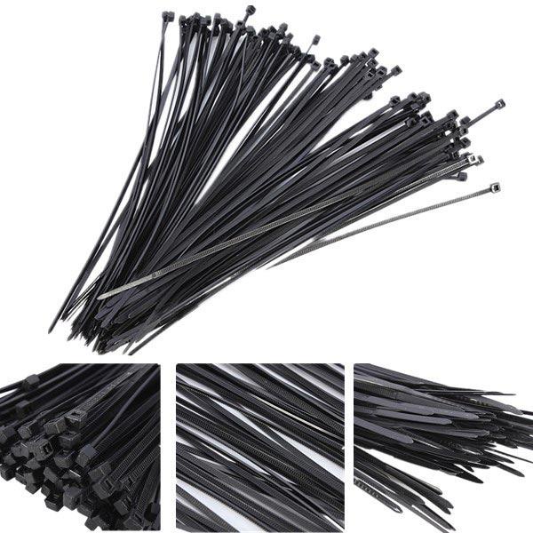 100Pcs Plastic Nylon Cable Ties Zip Wire Wrap Strap