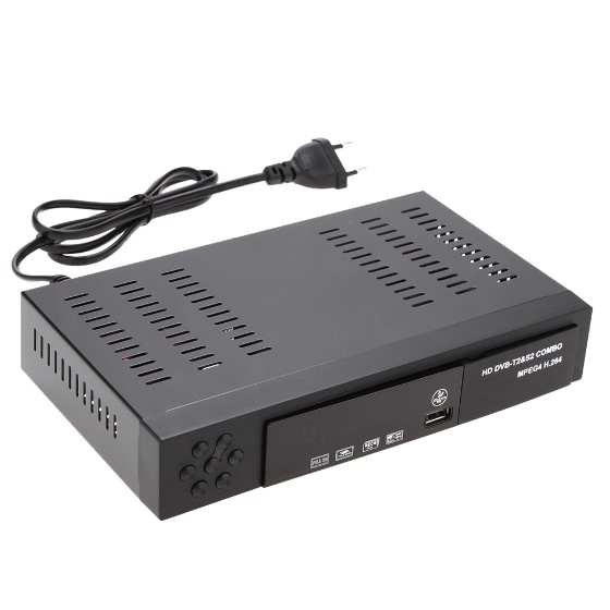 Full HD 1080P DVB-T2 + S2 COMBO Digital Video Broadcasting Receiver Set-up Box H.264 / MPEG-2 / 4 Compatible with DVB-S / DVB-T / Supports BISS Key for Euope/Africa Countries