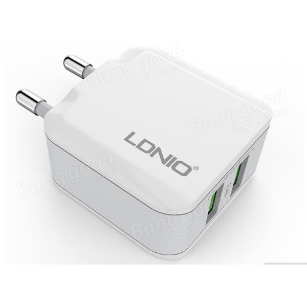 LDNIO 2 USB Port EU Plug 5V 2.4A Travel Charger For iPhone 7/6s/6/5 Samsung Xiaomi