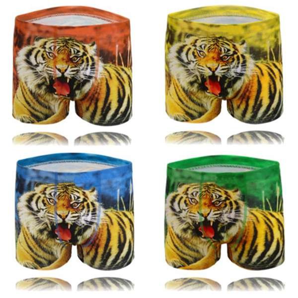 Christmas Mens Cotton Underwear Modal Print Pattern Boxers Classic Trunks