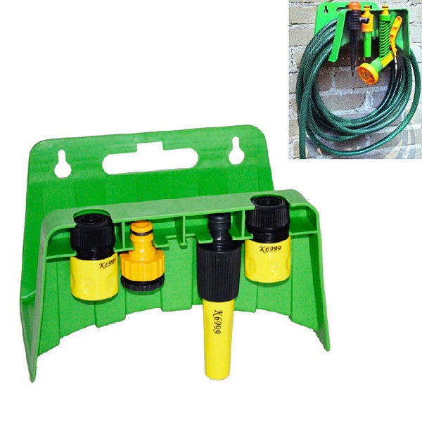 Wall-mounted Pipe Rack Garden Hose Nozzle Connectors Storage Rack
