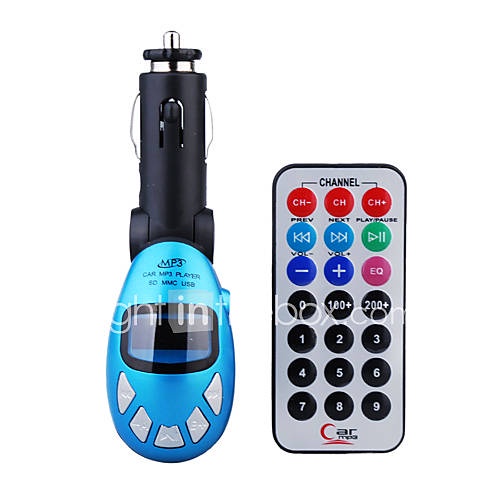 Blue color Car MP3 Player with FM Transmitter
