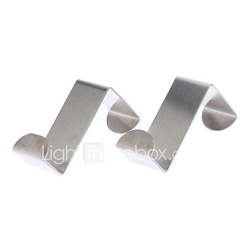 L-Shaped נירוסטה וו דלת עומס מקס '3 קג (2pcs)