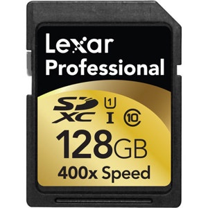 Lexar 128GB Class 10, Professional 400x SDXC UHS-I Memory Card
