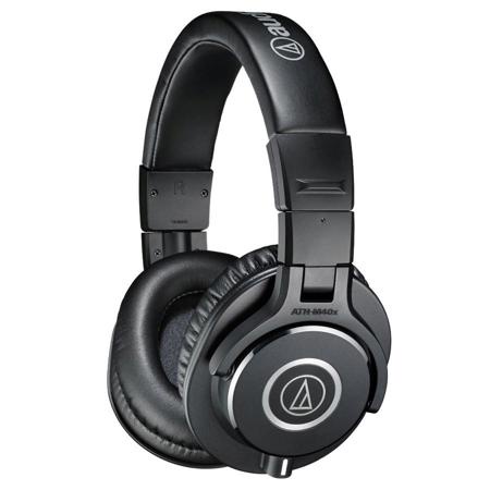 $34 Off                             Audio-Technica ATH-M40x Professional Monitor Headphones, 98dB, 15-24kHz, with 9.8' Coiled and Straight Interchangeable Cables