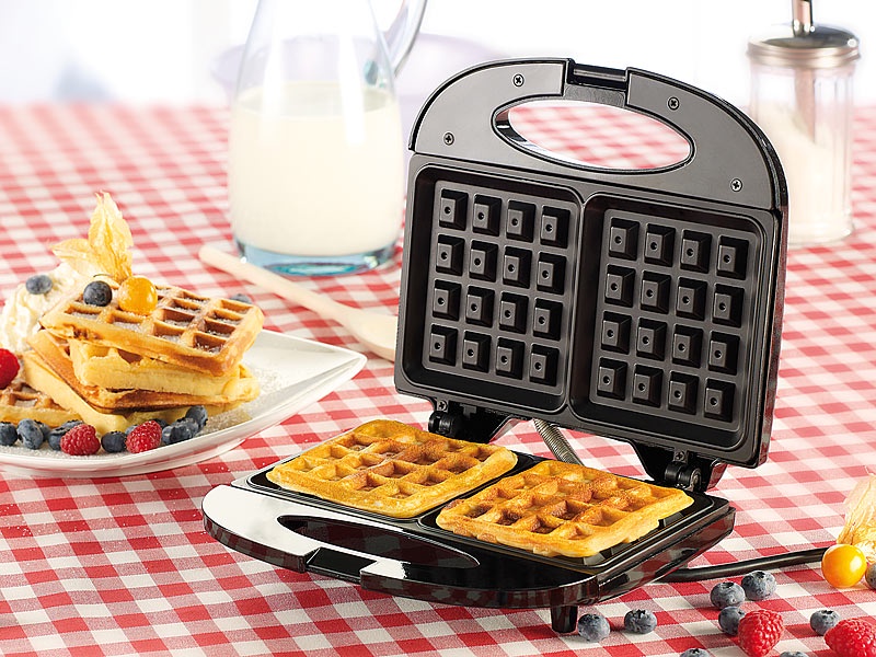 WAFFELEISEN*FÜR BELGISCHE WAFFELN*2 STÜCK AUF EINMAL*ROSENSTEIN UND SÖHNE*DOPPEL