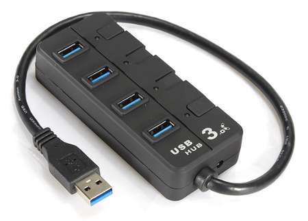 מפצל USB-3.0 איכותי ל-4 תוצרת SilverLine - ציוד היקפי למחשב ועוד / מפצל/מרכזיה - USB HUB | Media Galaxy